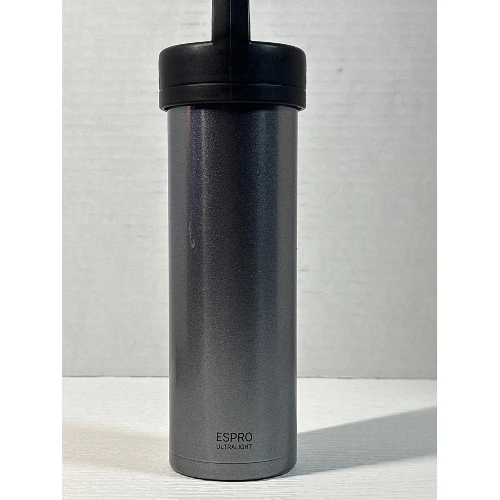Espro Ultralight P0 French Press Travel Coffee Maker Gunmetal Gray 16oz S0161